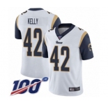 Men's Los Angeles Rams #42 John Kelly White Vapor Untouchable Limited Player 100th Season Football Jersey