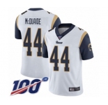 Men's Los Angeles Rams #44 Jacob McQuaide White Vapor Untouchable Limited Player 100th Season Football Jersey