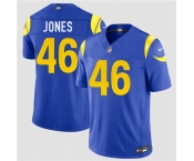 Men's Los Angeles Rams #46 Rohan Jones Royal 2026 Draft F.U.S.E. Vapor Limited Football Stitched Jersey