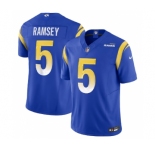 Men's Los Angeles Rams #5 Jalen Ramsey Blue 2023 F.U.S.E. Vapor Untouchable Limited Football Stitched Jersey