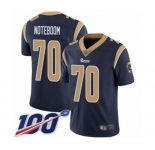 Men's Los Angeles Rams #70 Joseph Noteboom Navy Blue Team Color Vapor Untouchable Limited Player 100th Season Football Jersey