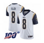 Men's Los Angeles Rams #8 Brandon Allen White Vapor Untouchable Limited Player 100th Season Football Jersey