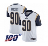 Men's Los Angeles Rams #90 Michael Brockers White Vapor Untouchable Limited Player 100th Season Football Jersey