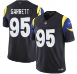 Men's Los Angeles Rams #95 Myles Garrett Black 2025 F.U.S.E. “Rivalries” Vapor Limited Football Stitched Jersey