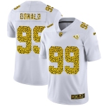 Men's Los Angeles Rams #99 Aaron Donald 2020 White Leopard Print Fashion Limited Football Stitched Jersey