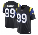Men's Los Angeles Rams #99 Aaron Donald Black 2025 F.U.S.E. “Rivalries” Vapor Limited Football Stitched Jersey
