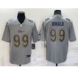 Men's Los Angeles Rams #99 Aaron Donald LOGO Grey Atmosphere Fashion Vapor Untouchable Stitched Limited Jersey