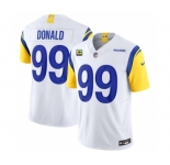 Men's Los Angeles Rams #99 Aaron Donald White 2023 F.U.S.E. With 4-Star C Patch Vapor Vapor Limited Football Stitched Jersey