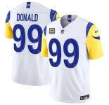 Men's Los Angeles Rams #99 Aaron Donald White 2026 F.U.S.E. 4- Star C Patch Vapor Limited Football Stitched Jersey