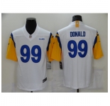 Men's Los Angeles Rams #99 Aaron Donald White Nike Bone Vapor Limited Jersey