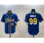 Men's Los Angeles Rams #99 Royal Cool Base Stitched Baseball Jersey