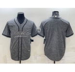Men's Los Angeles Rams Blank Grey Gridiron Cool Base Stitched Baseball Jersey