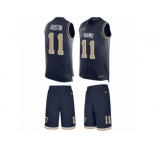 Men's Nike Los Angeles Rams #11 Tavon Austin Limited Navy Blue Tank Top Suit NFL Jersey