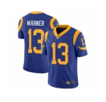 Men's Nike Los Angeles Rams #13 Kurt Warner Vapor Untouchable Limited Royal Blue Alternate NFL Jersey