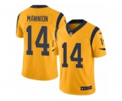 Men's Nike Los Angeles Rams #14 Sean Mannion Limited Gold Rush NFL Jersey