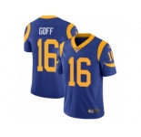 Men's Nike Los Angeles Rams #16 Jared Goff Vapor Untouchable Limited Royal Blue Alternate NFL Jersey