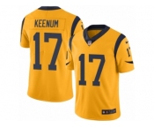Men's Nike Los Angeles Rams #17 Case Keenum Limited Gold Rush NFL Jersey