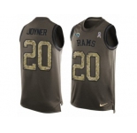 Men's Nike Los Angeles Rams #20 Lamarcus Joyner Limited Green Salute to Service Tank Top NFL Jersey