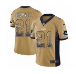 Men's Nike Los Angeles Rams #21 Nolan Cromwell Limited Gold Rush Drift Fashion NFL Jersey