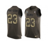 Men's Nike Los Angeles Rams #23 Nickell Robey-Coleman Limited Green Salute to Service Tank Top NFL Jersey