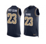 Men's Nike Los Angeles Rams #23 Nickell Robey-Coleman Limited Navy Blue Player Name & Number Tank Top NFL Jersey