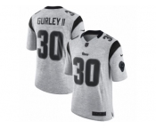 Men's Nike Los Angeles Rams #30 Todd Gurley Limited Gray Gridiron II NFL Jersey