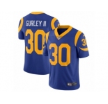 Men's Nike Los Angeles Rams #30 Todd Gurley Vapor Untouchable Limited Royal Blue Alternate NFL Jersey
