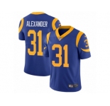 Men's Nike Los Angeles Rams #31 Mo Alexander Vapor Untouchable Limited Royal Blue Alternate NFL Jersey