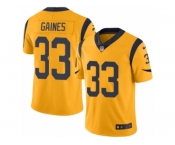 Men's Nike Los Angeles Rams #33 E.J. Gaines Limited Gold Rush NFL Jersey
