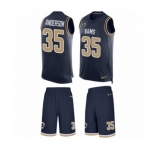 Men's Nike Los Angeles Rams #35 C.J. Anderson Limited Navy Blue Tank Top Suit NFL Jersey