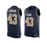 Men's Nike Los Angeles Rams #43 John Johnson Limited Navy Blue Player Name & Number Tank Top NFL Jersey