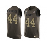 Men's Nike Los Angeles Rams #44 Jacob McQuaide Limited Green Salute to Service Tank Top NFL Jersey