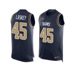 Men's Nike Los Angeles Rams #45 Zach Laskey Limited Navy Blue Player Name & Number Tank Top NFL Jersey