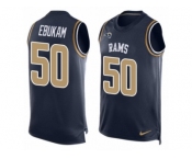 Men's Nike Los Angeles Rams #50 Samson Ebukam Limited Navy Blue Player Name & Number Tank Top NFL Jersey