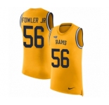 Men's Nike Los Angeles Rams #56 Dante Fowler Jr Limited Gold Rush Player Name & Number Tank Top NFL Jersey
