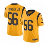 Men's Nike Los Angeles Rams #56 Dante Fowler Jr Limited Gold Rush Vapor Untouchable NFL Jersey