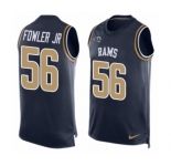 Men's Nike Los Angeles Rams #56 Dante Fowler Jr Limited Navy Blue Player Name & Number Tank Top NFL Jersey