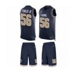 Men's Nike Los Angeles Rams #56 Dante Fowler Jr Limited Navy Blue Tank Top Suit NFL Jersey
