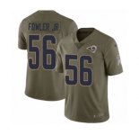 Men's Nike Los Angeles Rams #56 Dante Fowler Jr Limited Olive 2017 Salute to Service NFL Jersey