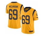 Men's Nike Los Angeles Rams #69 Cody Wichmann Limited Gold Rush NFL Jersey