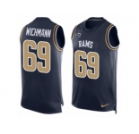Men's Nike Los Angeles Rams #69 Cody Wichmann Limited Navy Blue Player Name & Number Tank Top NFL Jersey