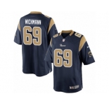Men's Nike Los Angeles Rams #69 Cody Wichmann Limited Navy Blue Team Color NFL Jersey