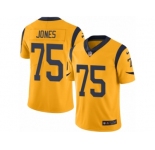 Men's Nike Los Angeles Rams #75 Deacon Jones Limited Gold Rush NFL Jersey