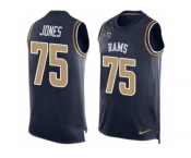 Men's Nike Los Angeles Rams #75 Deacon Jones Limited Navy Blue Player Name & Number Tank Top NFL Jersey
