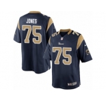 Men's Nike Los Angeles Rams #75 Deacon Jones Limited Navy Blue Team Color NFL Jersey