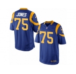 Men's Nike Los Angeles Rams #75 Deacon Jones Limited Royal Blue Alternate NFL Jersey