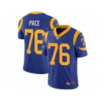 Men's Nike Los Angeles Rams #76 Orlando Pace Vapor Untouchable Limited Royal Blue Alternate NFL Jersey