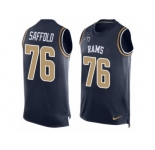 Men's Nike Los Angeles Rams #76 Rodger Saffold Limited Navy Blue Player Name & Number Tank Top NFL Jersey