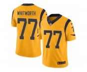 Men's Nike Los Angeles Rams #77 Andrew Whitworth Limited Gold Rush NFL Jersey