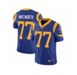 Men's Nike Los Angeles Rams #77 Andrew Whitworth Vapor Untouchable Limited Royal Blue Alternate NFL Jersey